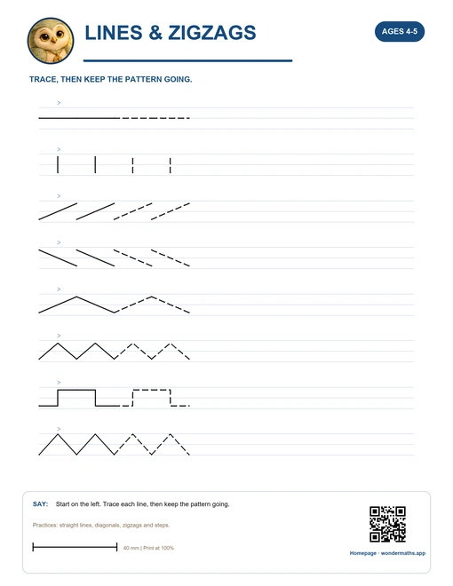 First Classic tracing card, ages 4–5