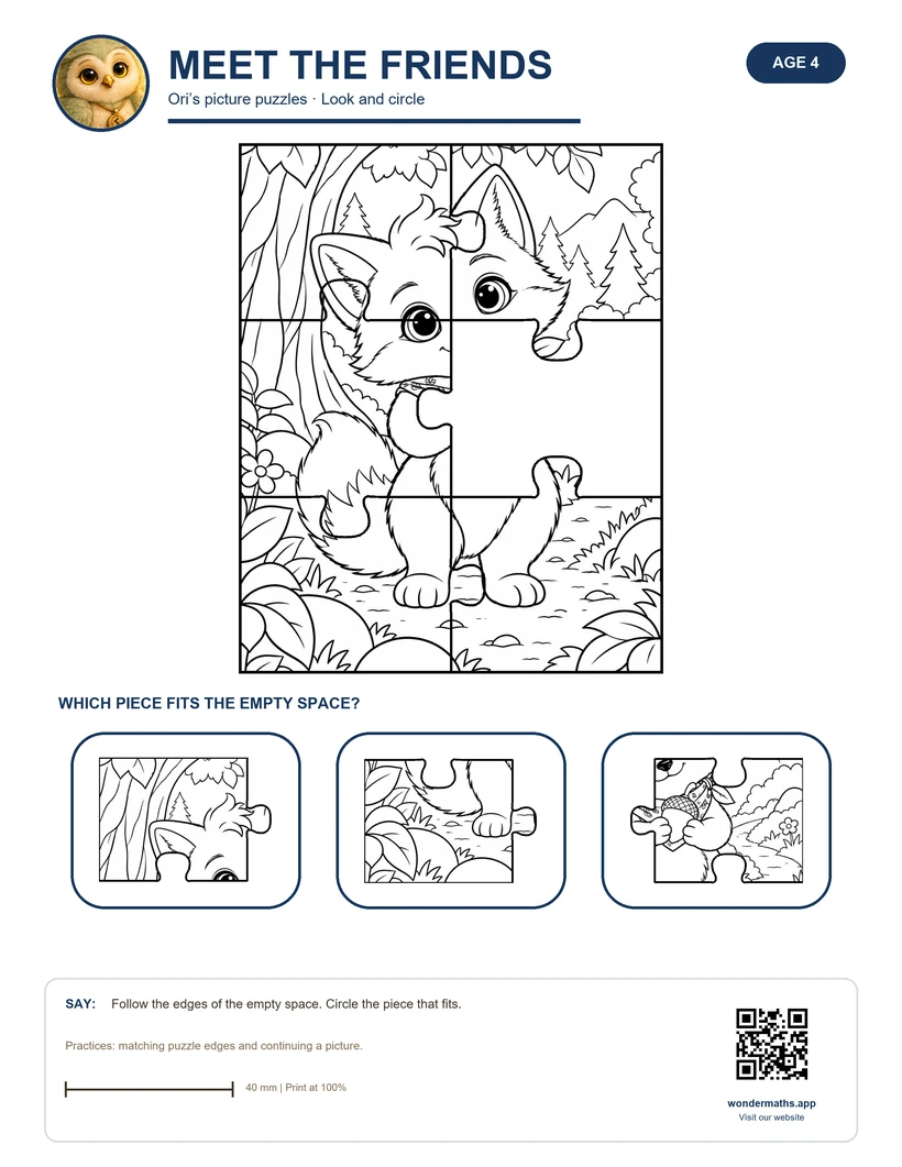 One crayon activity sheet