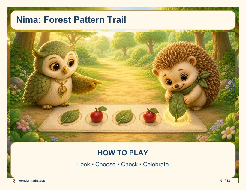 First page of how to play for Nima: Forest Pattern Trail