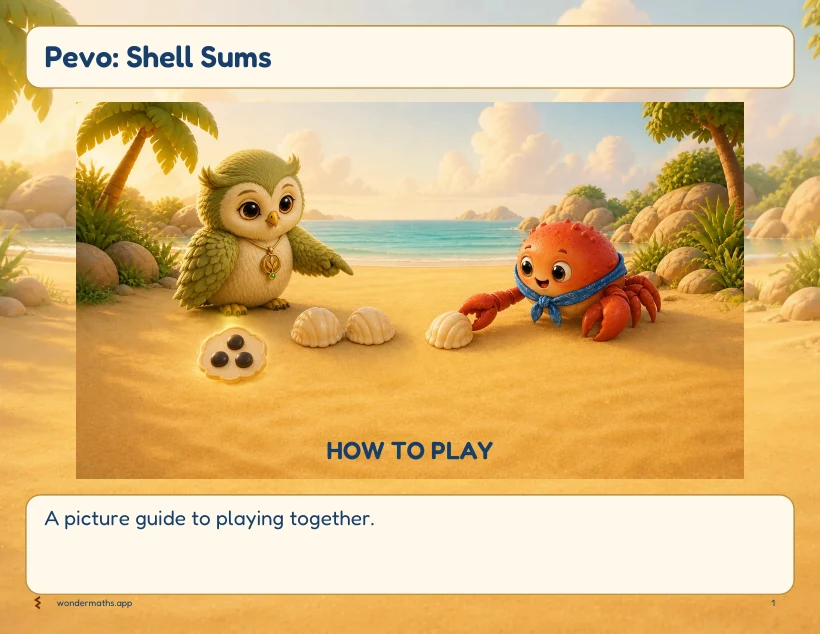 First page of how to play for Pevo: Shell Sums
