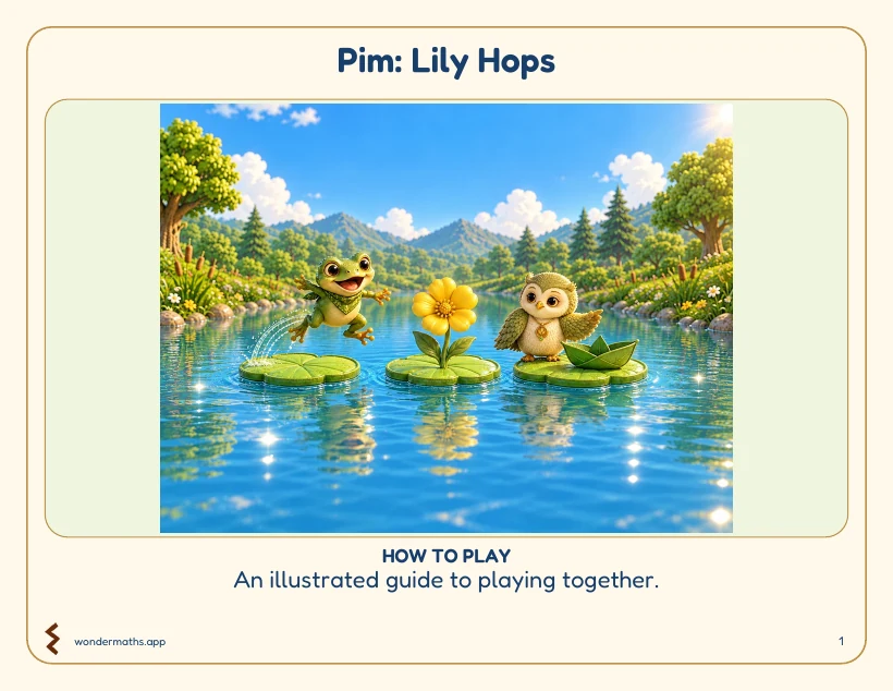 First page of how to play for Pim: Lily Hops