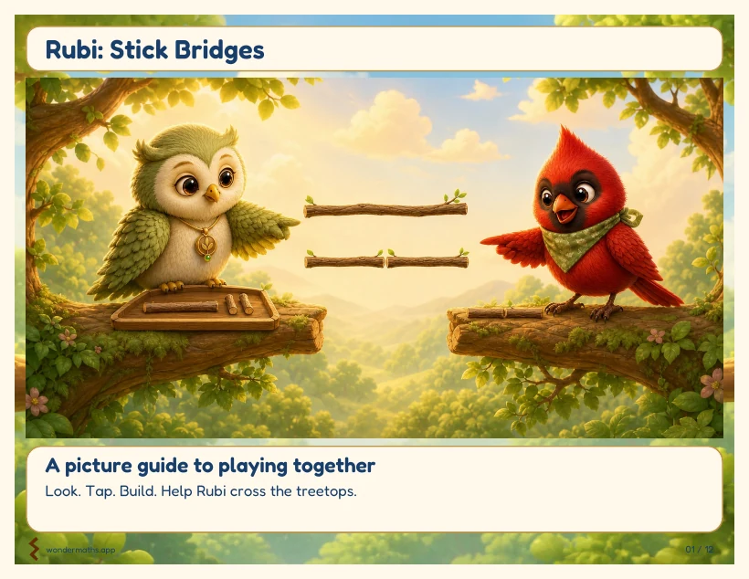 First page of how to play for Rubi: Stick Bridges