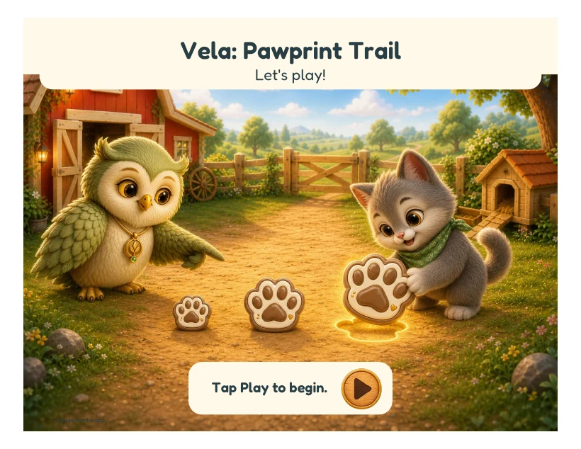 First page of how to play for Vela: Pawprint Trail