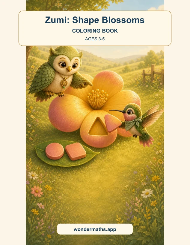 First page of coloring pages for Zumi: Shape Blossoms