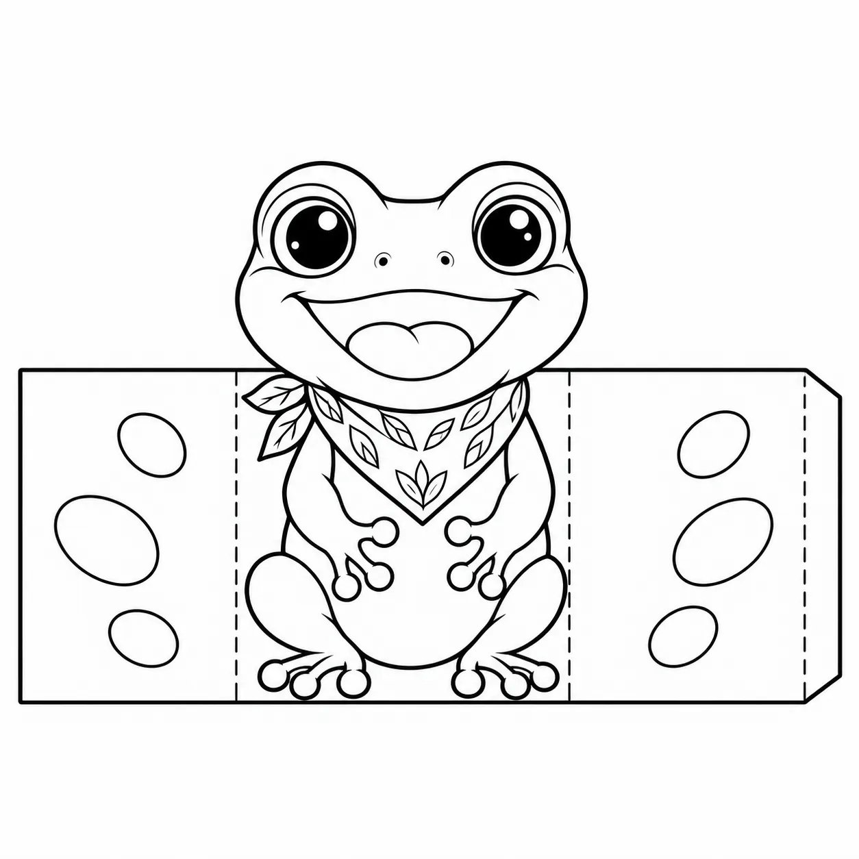 Pim paper craft net with dashed fold lines, side panels, a glue tab, and cut lines