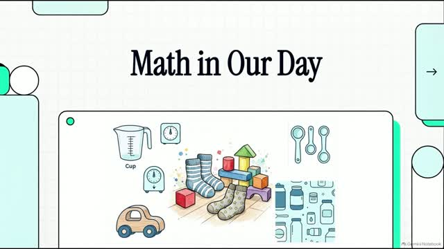 A still from the Math in Our Day summary video for parents.