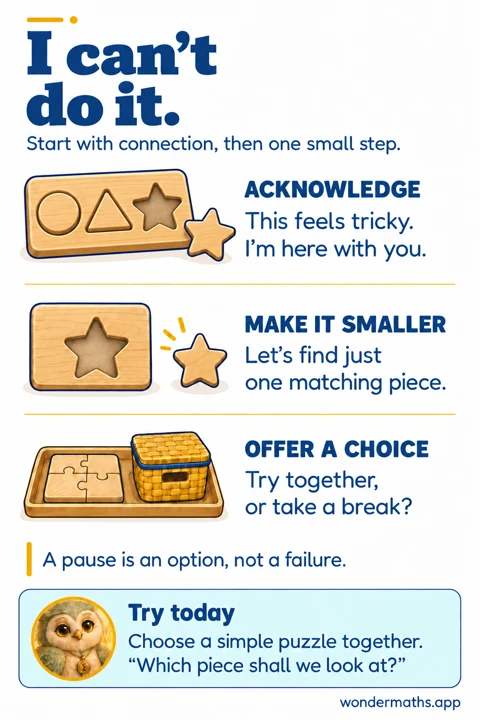 “I can’t do it.”: illustrated parent advice with Ori