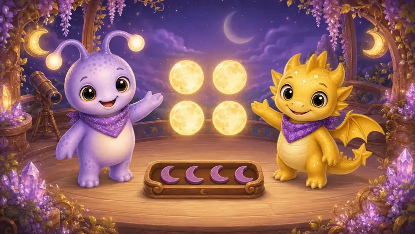 An illustrated scene from Orbo: Moonlight Blink.