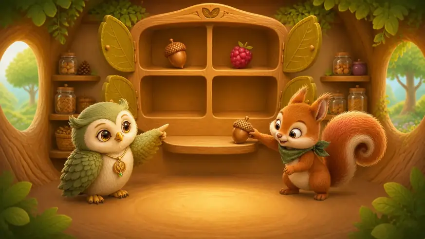 An illustrated scene from Tavi: Magic Window.