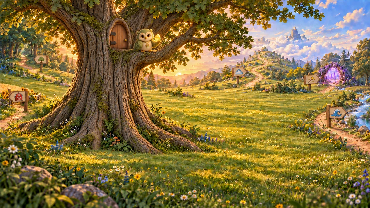 An illustrated scene from Ori: Welcome to Wondermaths.