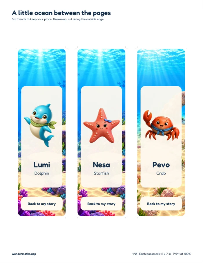 Six reading friends · Bookmarks