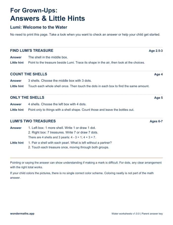 Answers & little hints