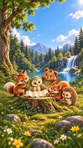 Ori with friends in Forest