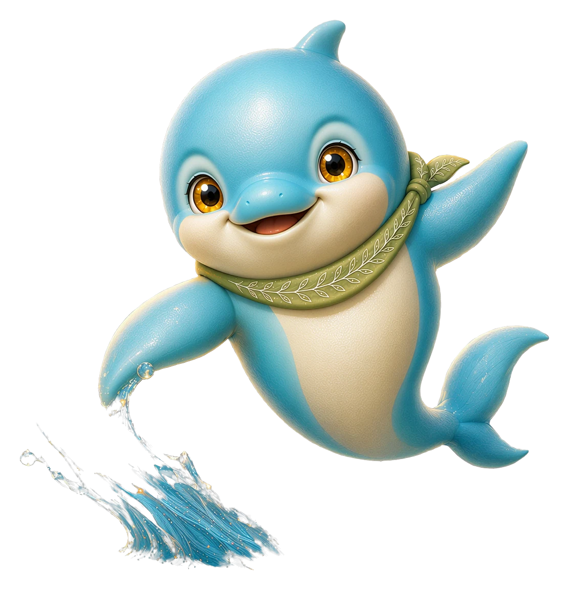 Lumi celebrates with a splash