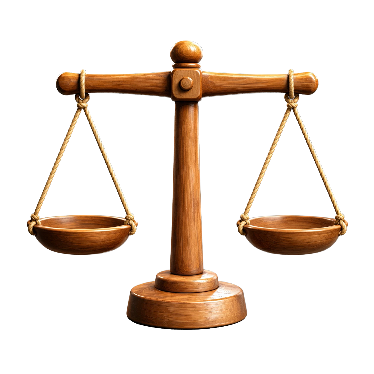 Wooden balance scale