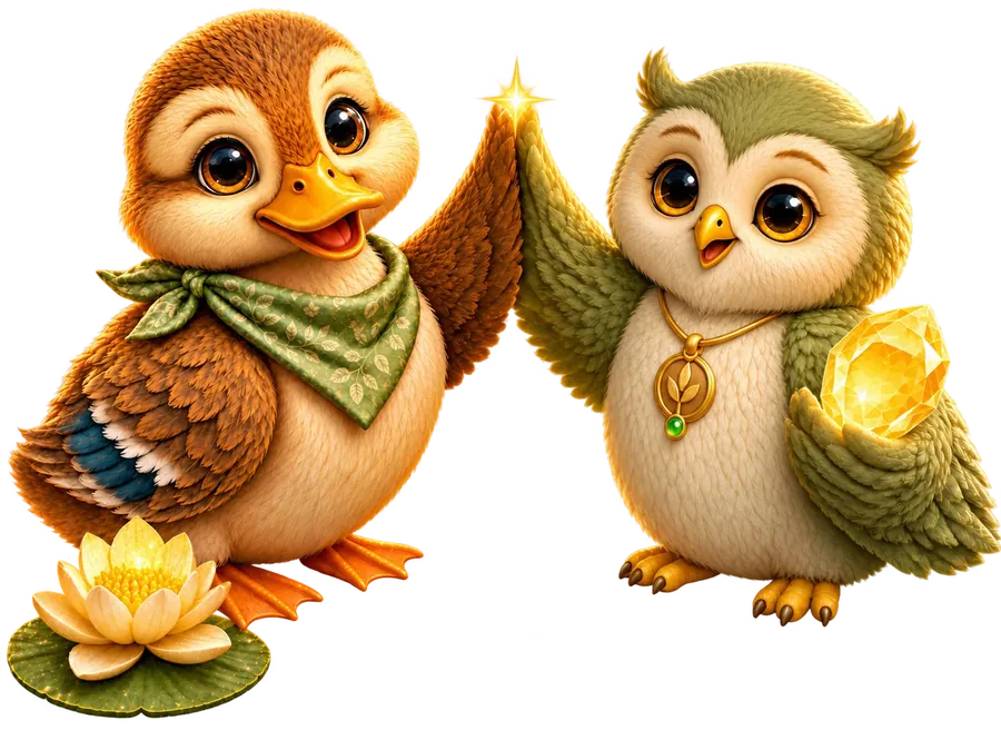 Dako and Ori share a high-five