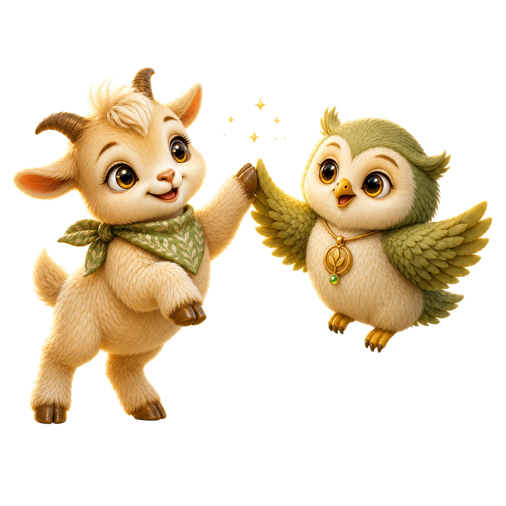 Juno and Ori give a high-five