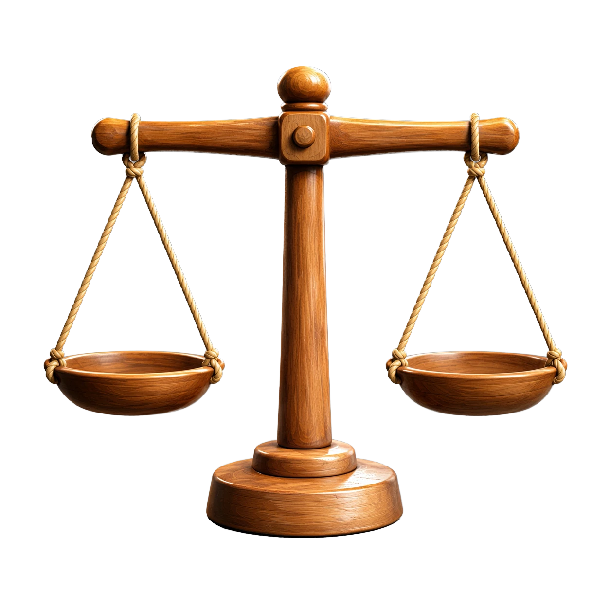 Wooden balance scale