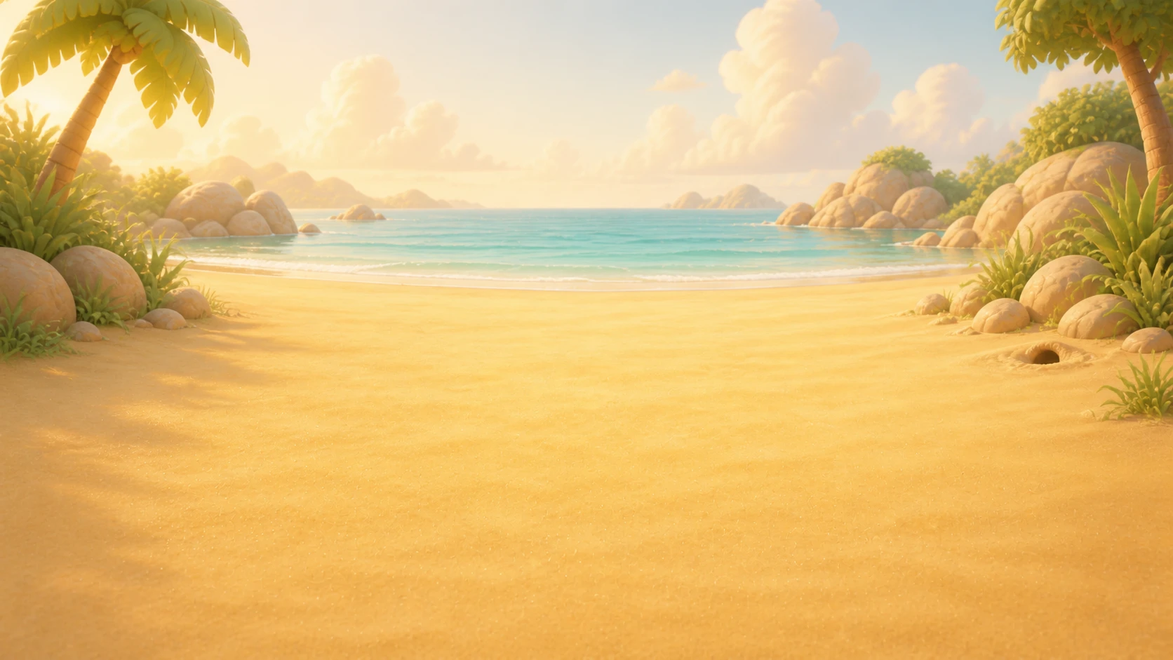 Warm beach cove