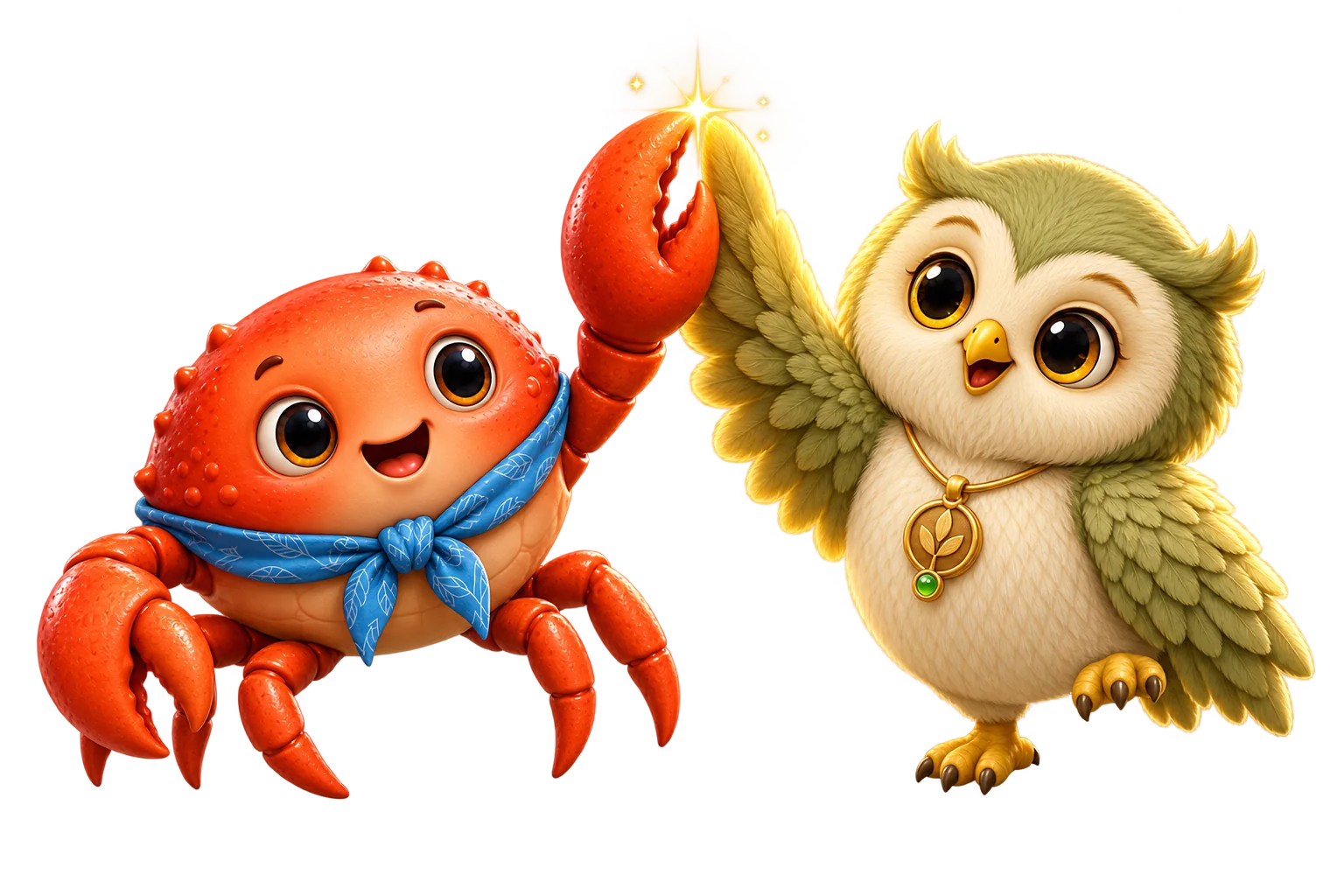 Ori and Pevo high-five