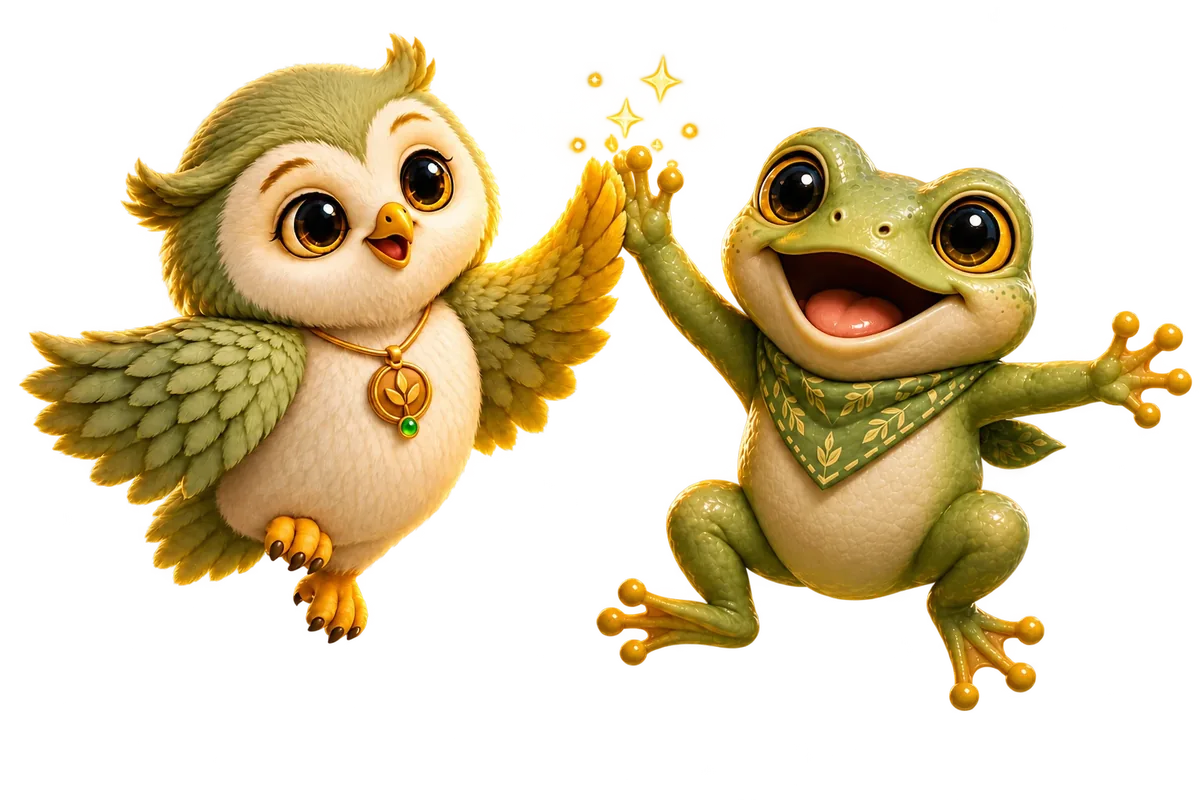 Pim and Ori give a high-five