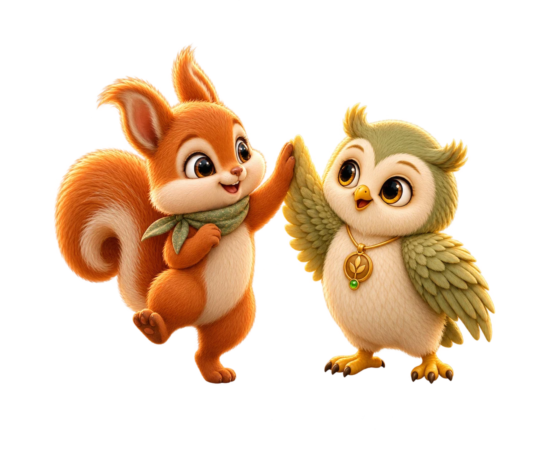 Tavi and Ori high-five