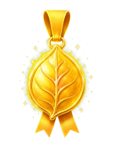 Golden leaf medal
