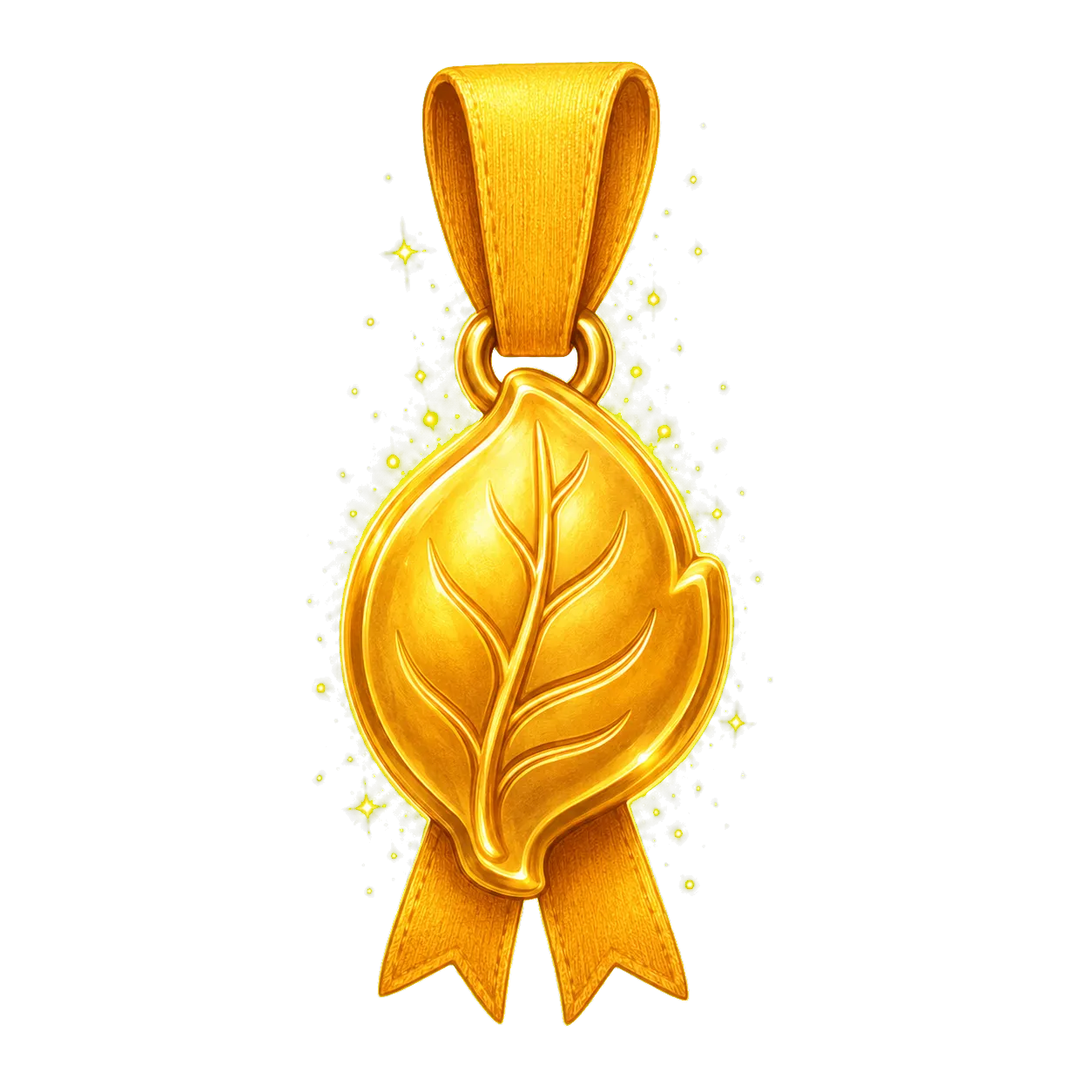 Golden leaf medal