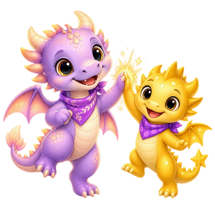 Dralo and Luno give a high-five
