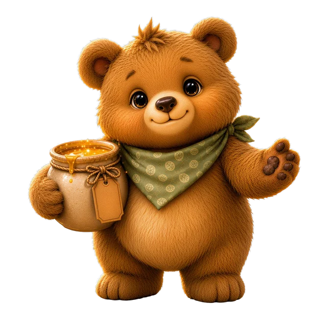 Bodi the bear helps calmly